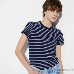 T-Shirts & Oberteile*UNIQLO Sanftes Geripptes Gestreiftes T-Shirt