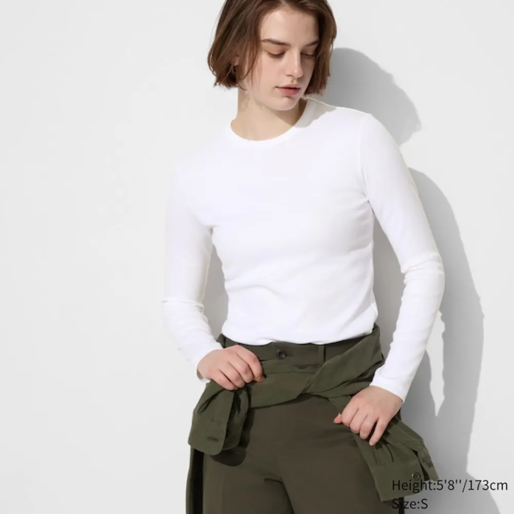 T-Shirts & Oberteile*UNIQLO Sanftes Geripptes Langarmshirt