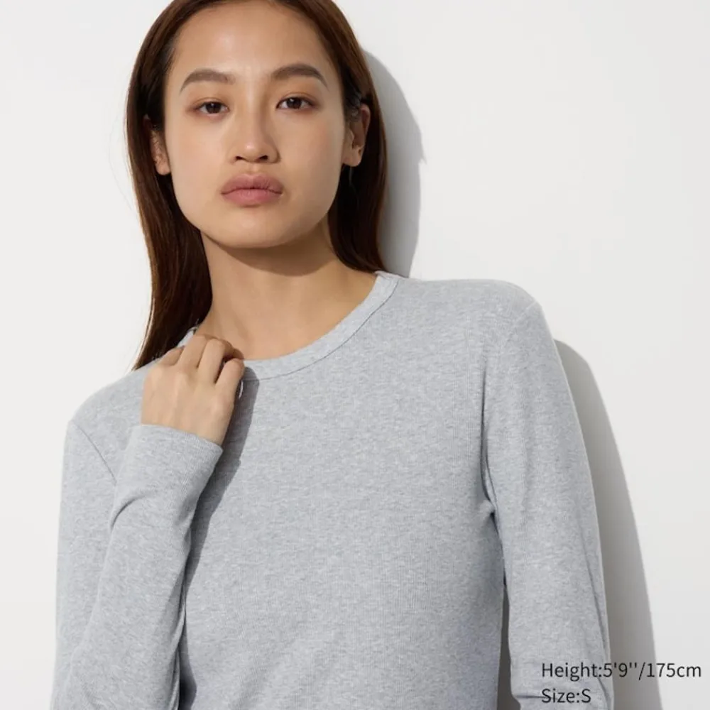 T-Shirts & Oberteile*UNIQLO Sanftes Geripptes Langarmshirt
