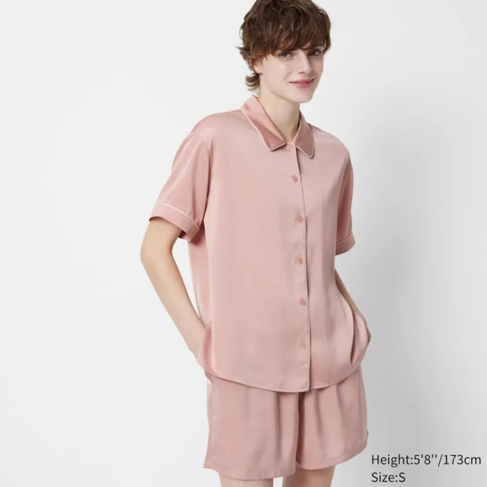 Loungewear & Pyjamas*UNIQLO Satin Kurzarm Pyjama