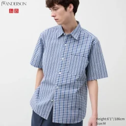 Hemden*UNIQLO Seersucker Kurzarm Hemd