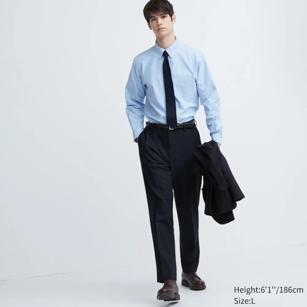 Hosen, Chinos & Jogginghosen*UNIQLO Smart Stoffhose In 7/8-Lange Und Wolloptik (Lang)