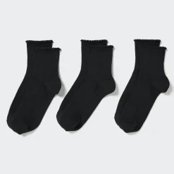 Socken, Strumpfhosen & Leggings*UNIQLO Socken (3 Paar) Schwarz
