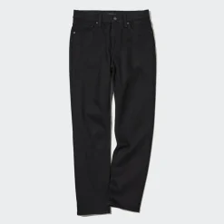 Jeans*UNIQLO Straight Jeans In 7/8-Lange (Slim Fit) Schwarz