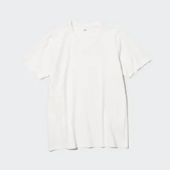 T-Shirts & Oberteile*UNIQLO 100% Supima Baumwolle T-Shirt Mit V-Ausschnitt