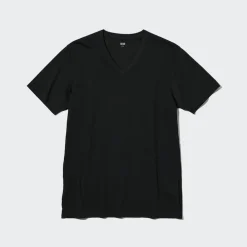 T-Shirts & Oberteile*UNIQLO 100% Supima Baumwolle T-Shirt Mit V-Ausschnitt