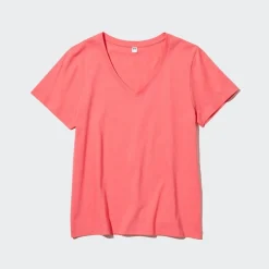 T-Shirts & Oberteile*UNIQLO 100 % Supima Baumwolle T-Shirt Mit V-Ausschnitt