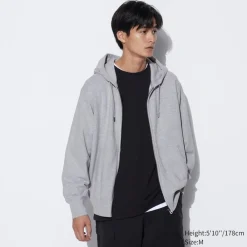 Sweatshirts, Hoodies & Jogginghosen*UNIQLO Sweatjacke Mit Kapuze Grau