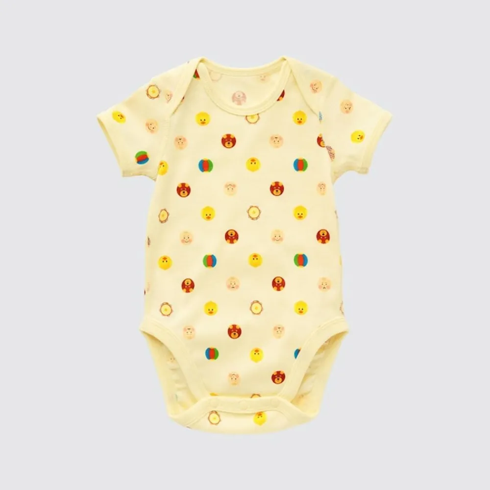 Strampler & Bodys*UNIQLO The Picture Book Collection Ut Bedruckter Kurzarm Body Gelb