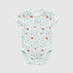 Strampler & Bodys*UNIQLO The Picture Book Collection Ut Bedruckter Kurzarm Body Hellgrun