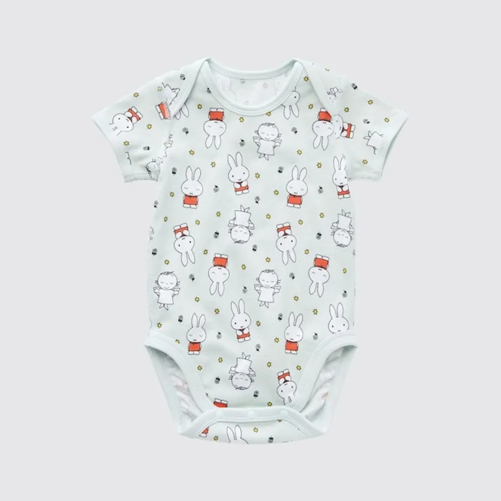 Strampler & Bodys*UNIQLO The Picture Book Collection Ut Bedruckter Kurzarm Body Hellgrun