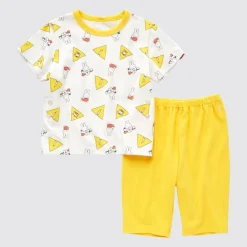 Pyjamas*UNIQLO The Picture Book Collection Ut Bedruckter Dry Kurzarm Pyjama Gelb