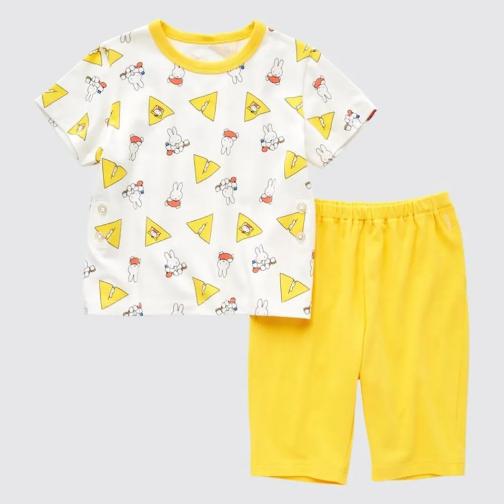 Pyjamas*UNIQLO The Picture Book Collection Ut Bedruckter Dry Kurzarm Pyjama Gelb