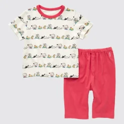 Pyjamas*UNIQLO The Picture Book Collection Ut Bedruckter Dry Kurzarm Pyjama Rot