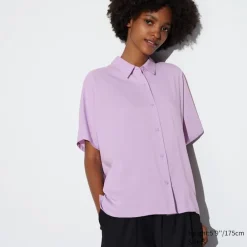 Hemden & Blusen*UNIQLO Viskose Kurzarm Bluse