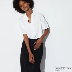 Hemden & Blusen*UNIQLO Viskose Kurzarm Bluse