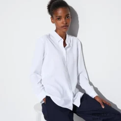 Hemden & Blusen*UNIQLO Viskose Langarm Bluse