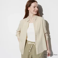 Hemden & Blusen*UNIQLO Viskose Langarm Bluse