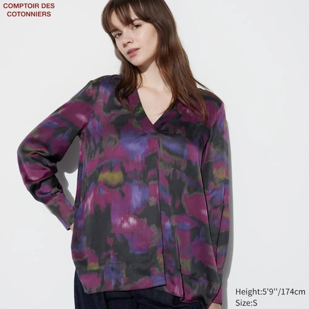 Hemden & Blusen*UNIQLO Viskose Langarm Bluse
