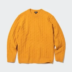 Pullover & Strickjacken*UNIQLO Weicher Souffle Strickpullover (Zopfstrickmuster)