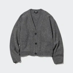 Pullover & Strickjacken*UNIQLO Weiche Souffle Cropped Strickjacke